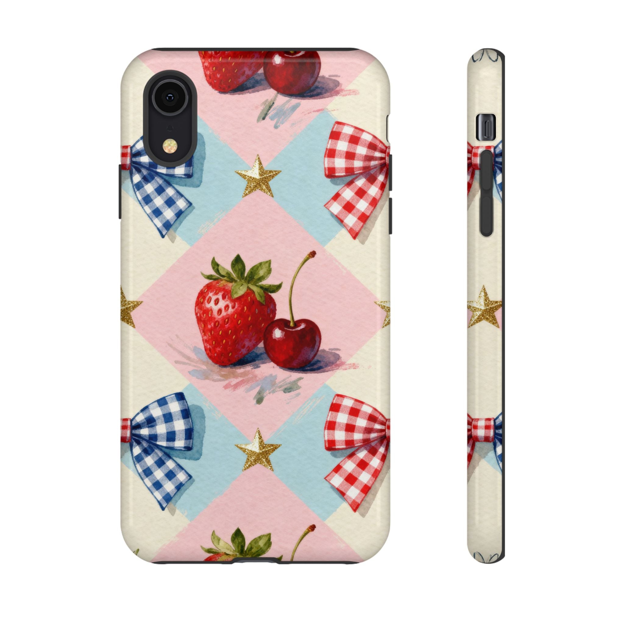 Americana Coquette Cherry Picnic Phone Case Printify