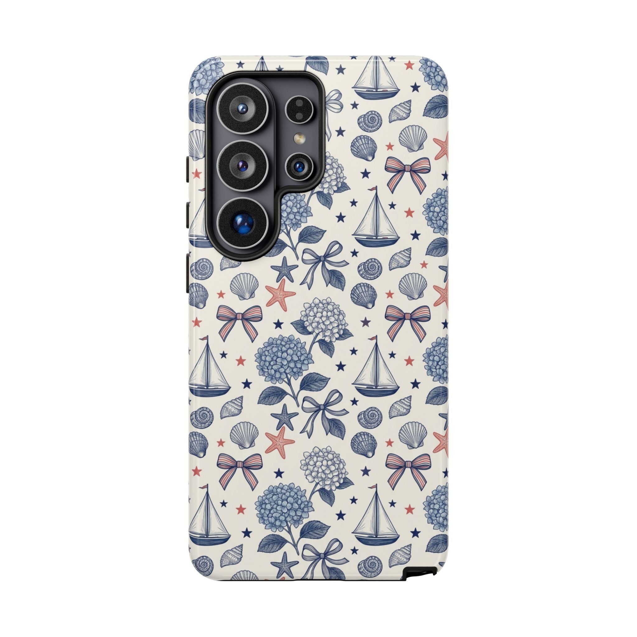 Coastal Americana Hydrangea Phone Case Printify
