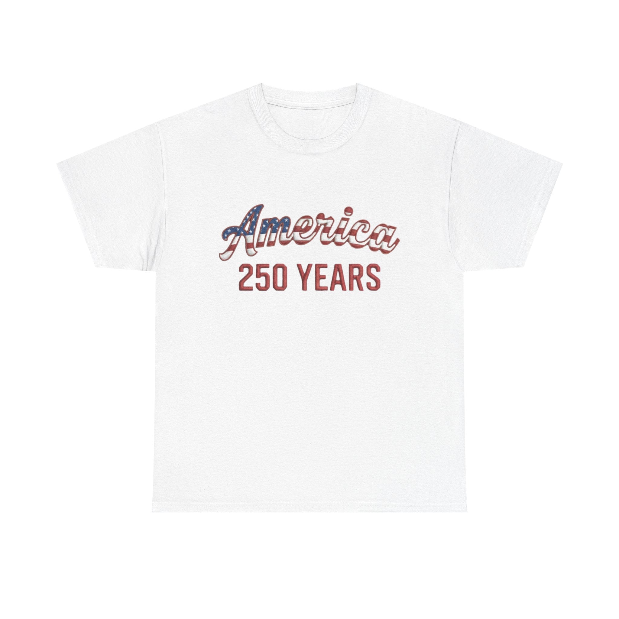 America 250 YEARS Patriotic Unisex Heavy Cotton T-Shirt – Gildan 5000 Classic Fit