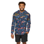 Patriot Angler Performance Hoodie – All-American Fishing Hooded Sun Shirt Printify