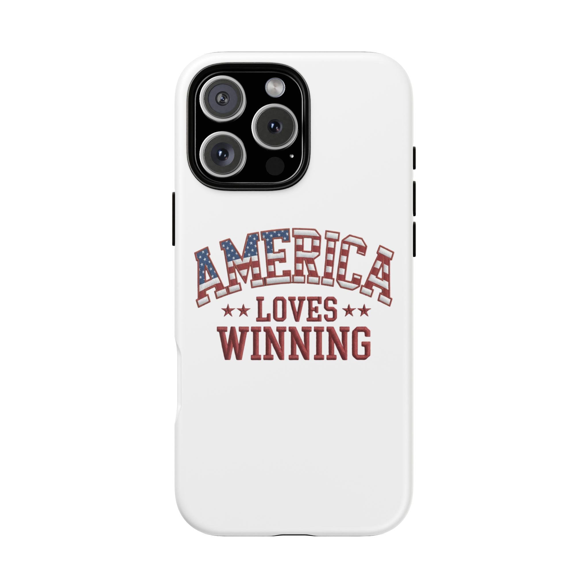 America Loves Winning Patriotic Phone Case – Tough Dual Layer iPhone & Samsung Galaxy S26 Case