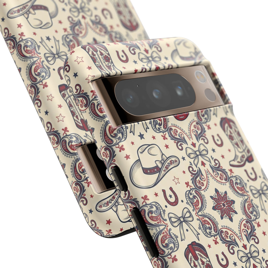 Americana Cowgirl Coquette Phone Case Printify