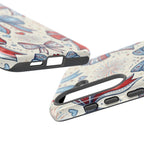 Patriotic Coquette Bows Phone Case – Americana Ribbon & Fireworks Design Printify