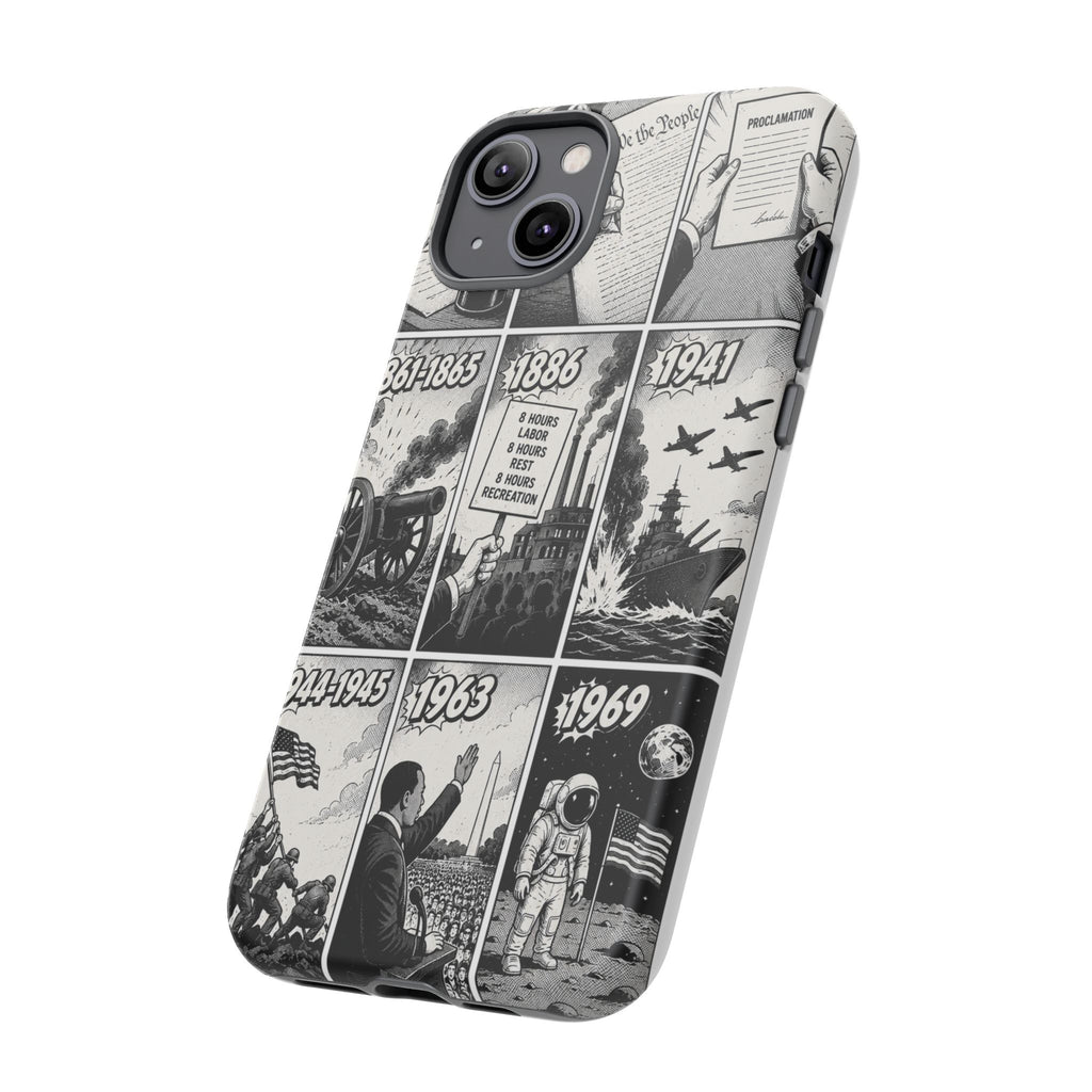 America Through the Ages Comic History Phone Case Printify