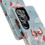 Americana Coquette Cherry Bow Phone Case Printify