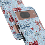 Patriotic Coquette Bows & Fireworks Phone Case Printify
