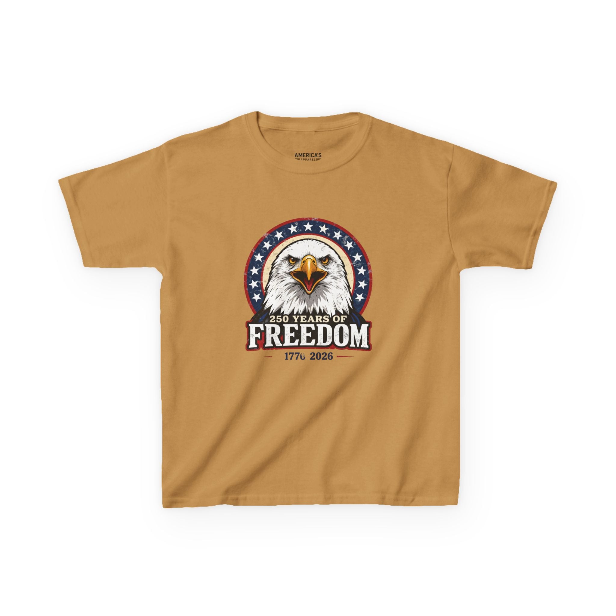 Patriotic Bald Eagle Kids Tee — Freedom Eagle T-Shirt Printify
