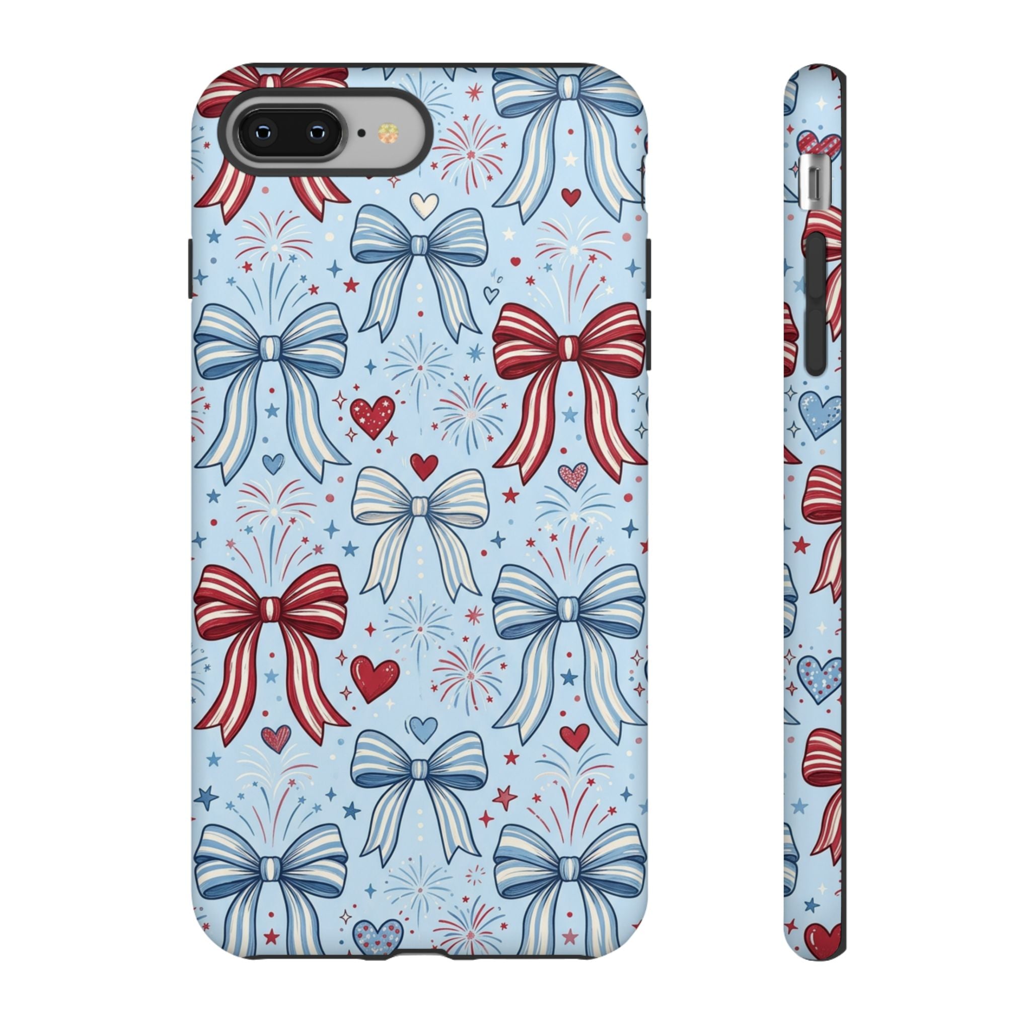 Patriotic Coquette Bows & Fireworks Phone Case Printify
