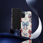 Patriotic Coquette Bows Phone Case – Americana Ribbon & Fireworks Design Printify