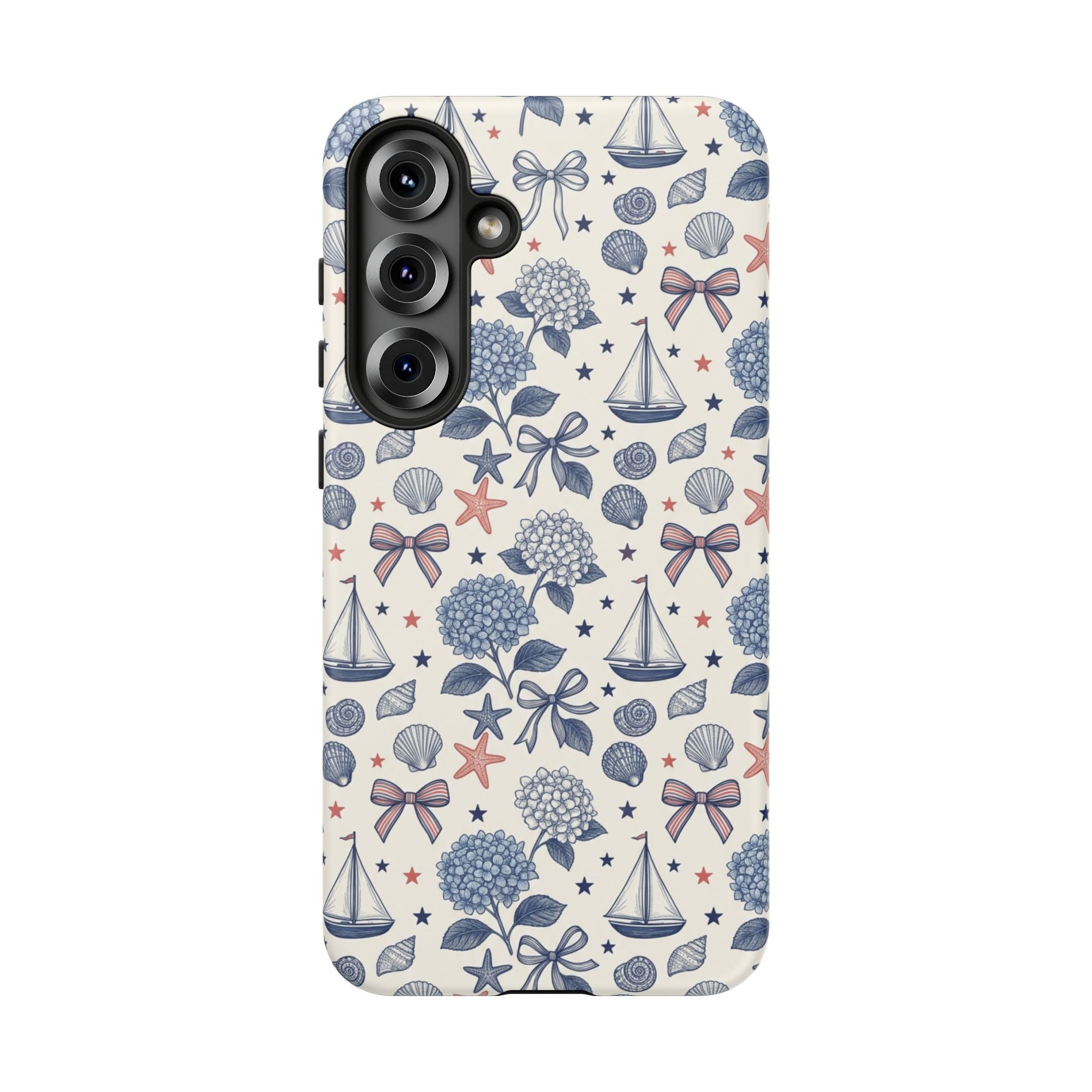 Coastal Americana Hydrangea Phone Case Printify