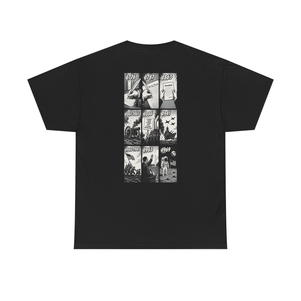America Comic Book History T-Shirt Printify