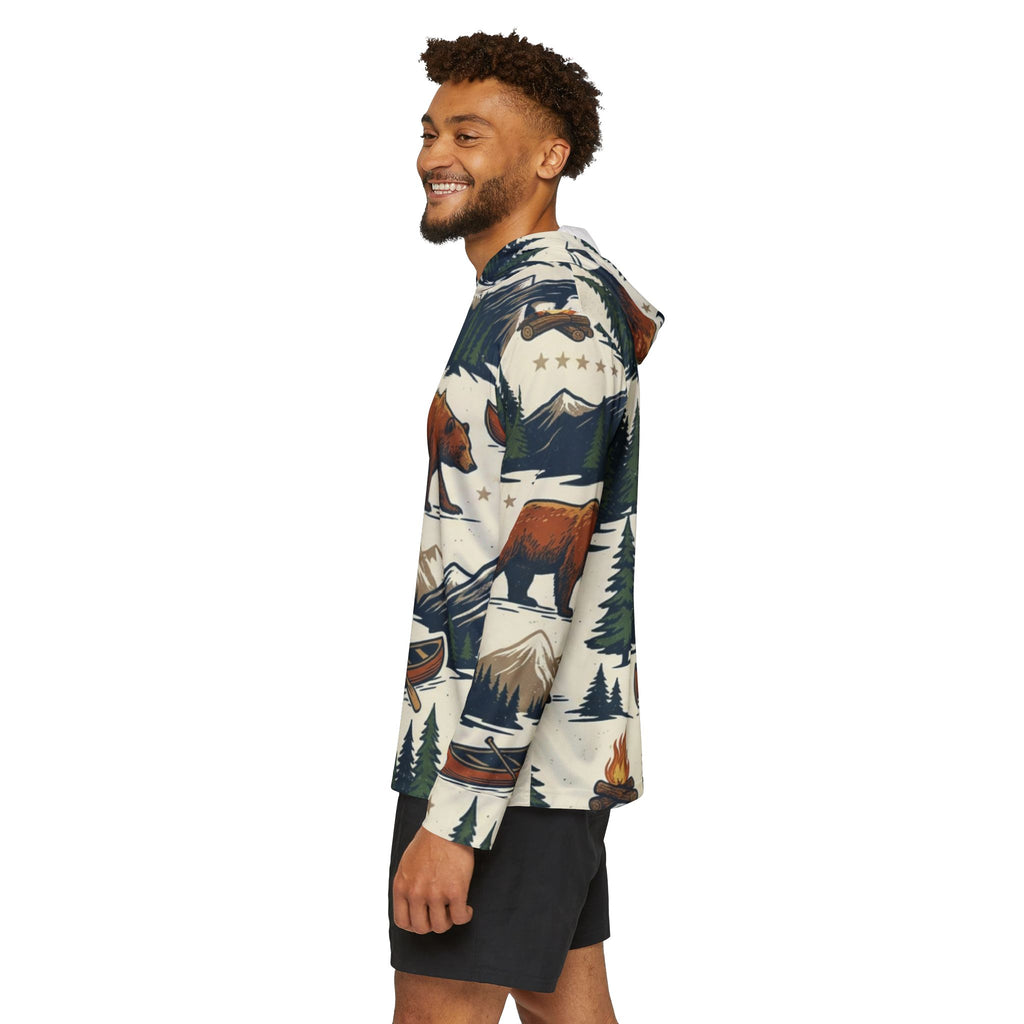 Wilderness Adventure Performance Hoodie – Rustic Outdoors Hooded Sun Shirt Printify