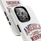 America Loves Winning Patriotic Phone Case – Tough Dual Layer iPhone & Samsung Galaxy S26 Case