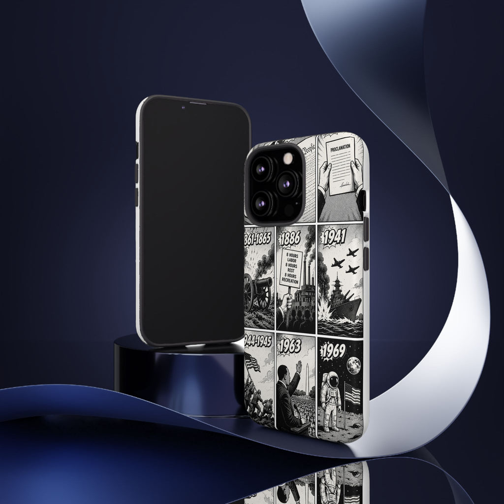 America Through the Ages Comic History Phone Case Printify