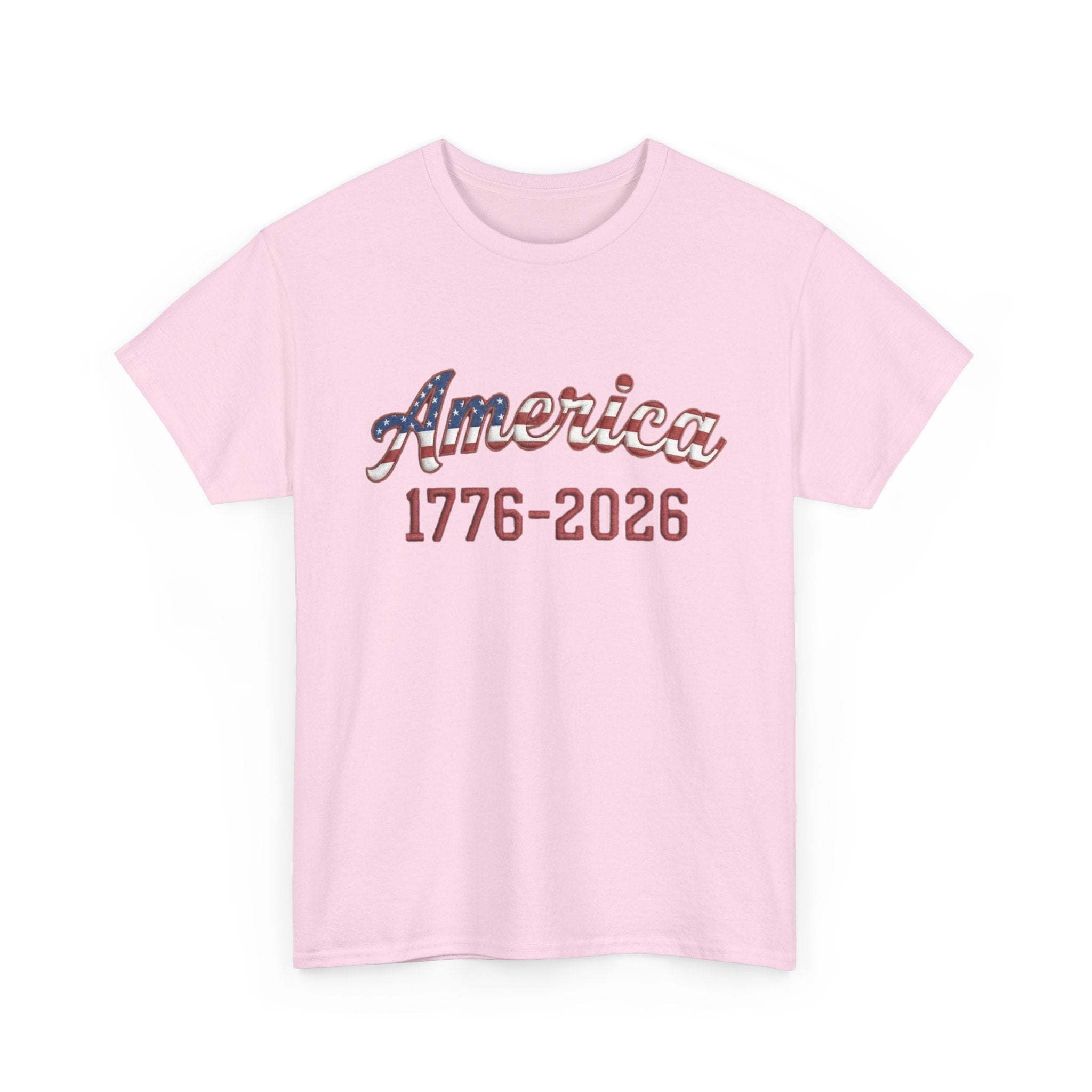 "America 1776–2026" Patriotic Unisex Heavy Cotton T-Shirt – Gildan 5000 Classic Fit