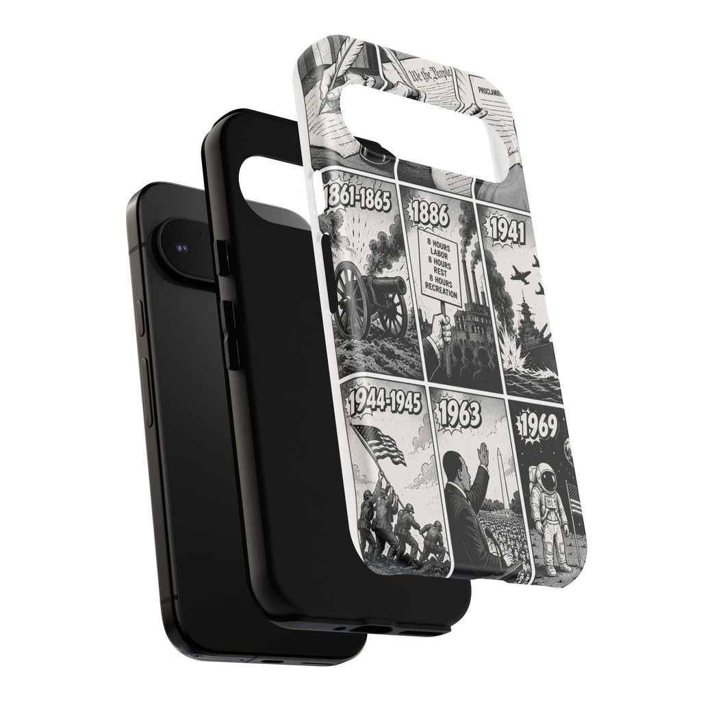 America Through the Ages Comic History Phone Case Printify