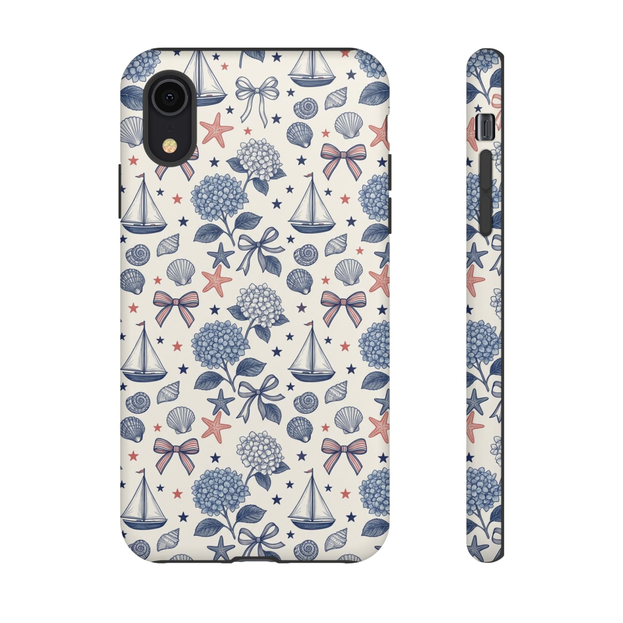 Coastal Americana Hydrangea Phone Case Printify