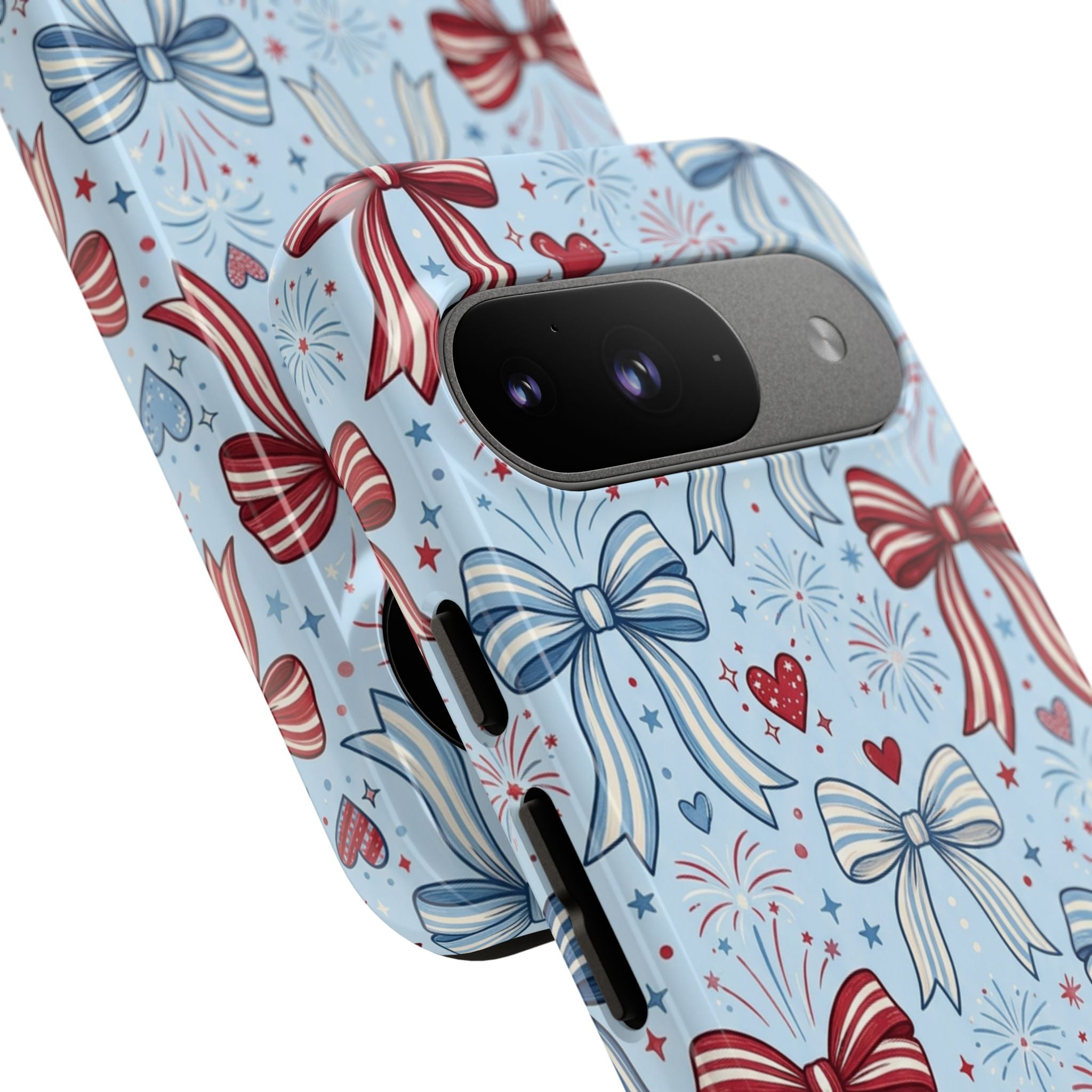 Patriotic Coquette Bows & Fireworks Phone Case Printify