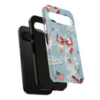 Americana Coquette Cherry Bow Phone Case Printify