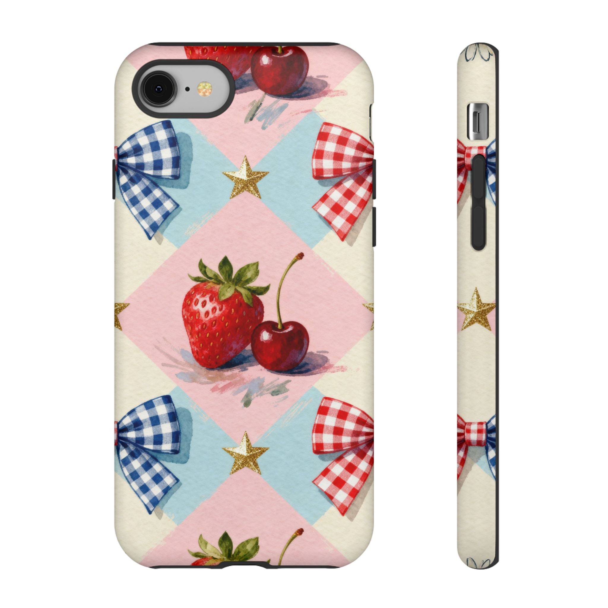 Americana Coquette Cherry Picnic Phone Case Printify