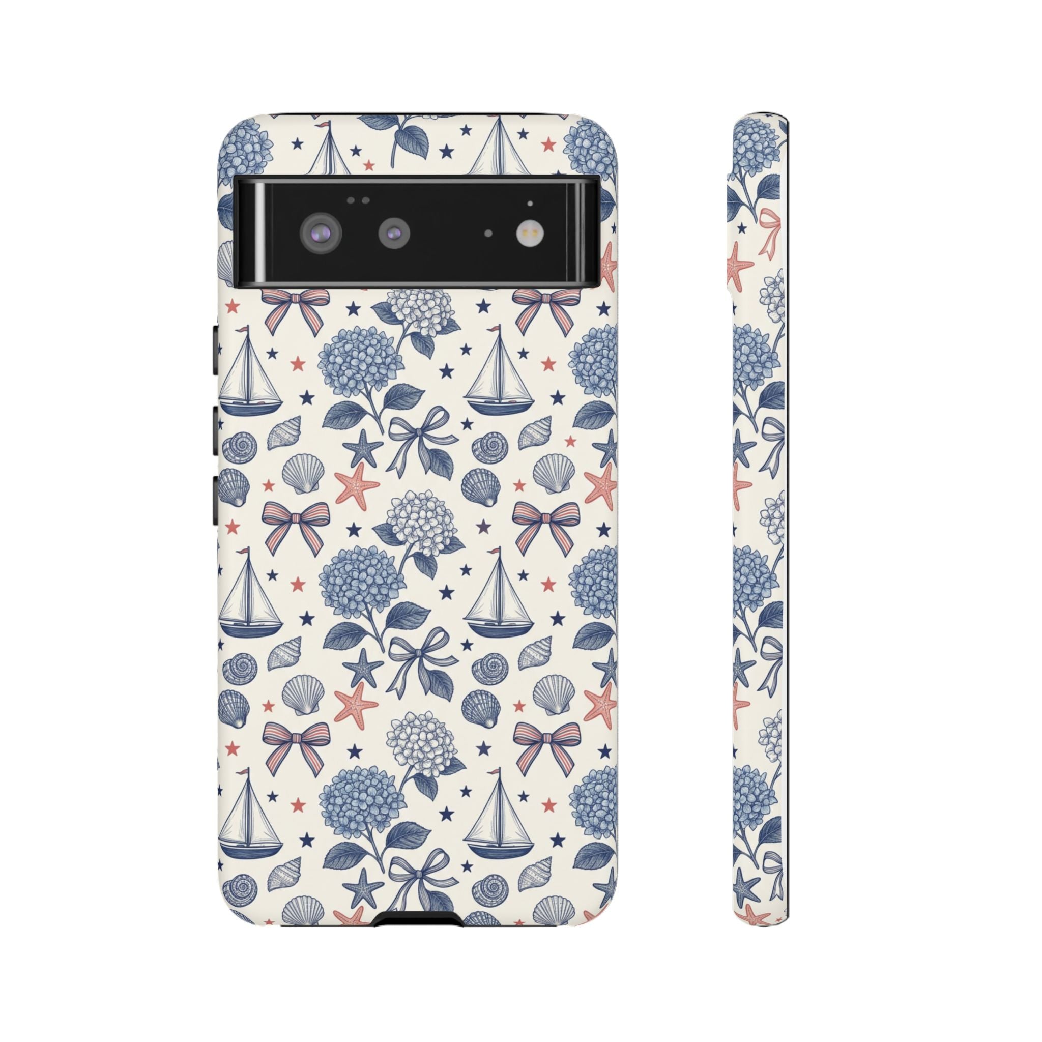 Coastal Americana Hydrangea Phone Case Printify