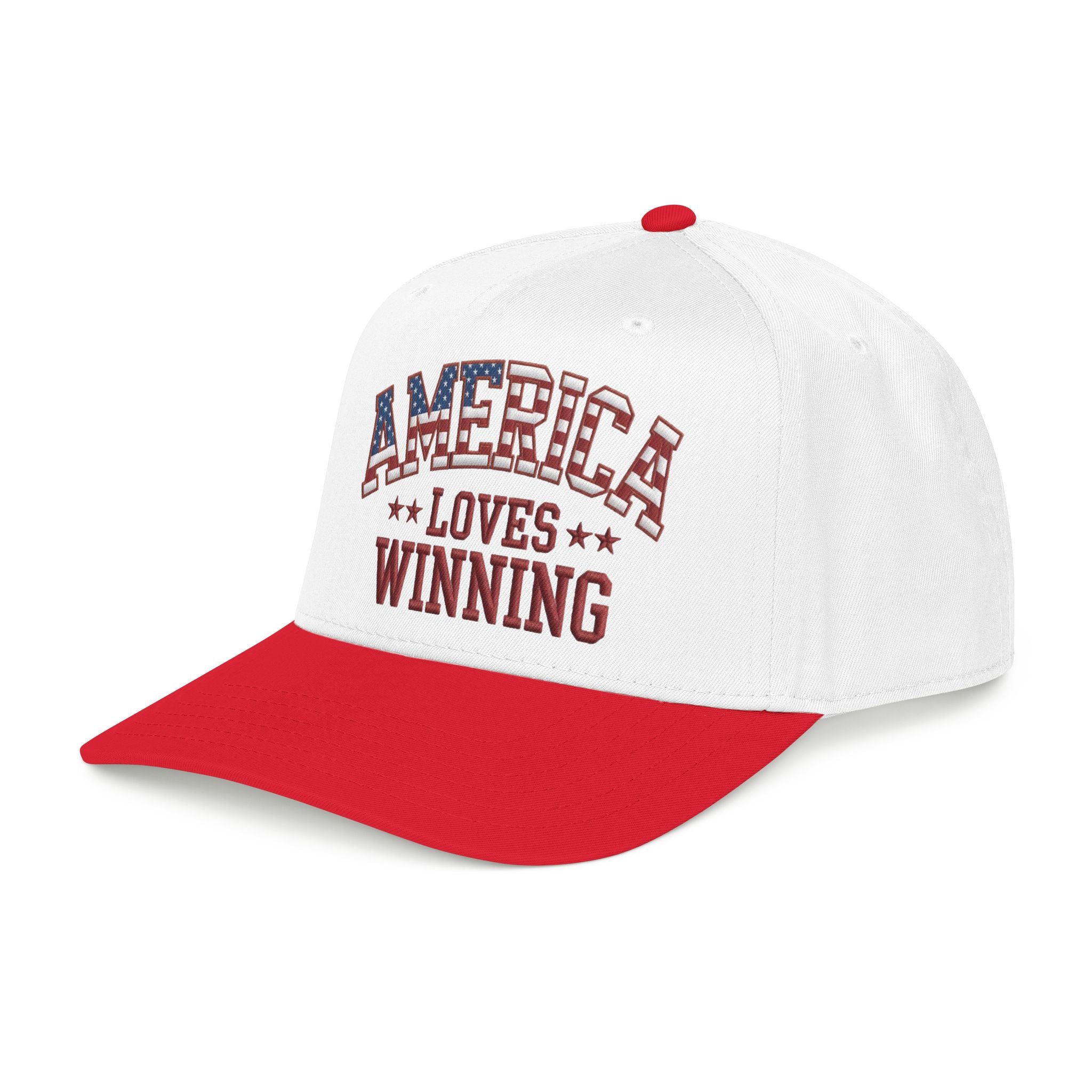 America Loves Winning Patriotic Hat – American Flag Cap