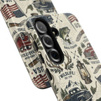 Patriotic Outdoors Phone Case – Bass Fishing & Vintage Americana Case Printify