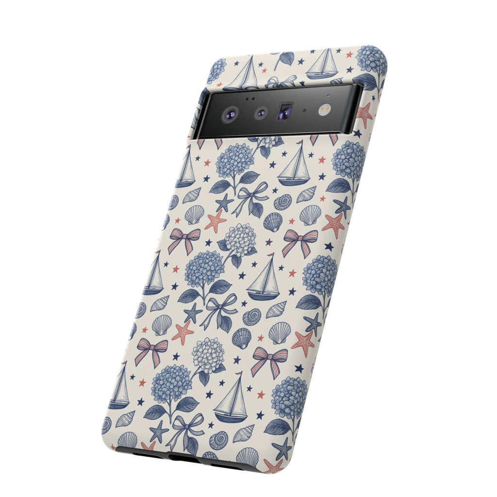 Coastal Americana Hydrangea Phone Case Printify