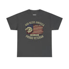 God Bless America Veterans Edition Patriotic T-Shirt – Vintage Eagle Flag Tee Printify
