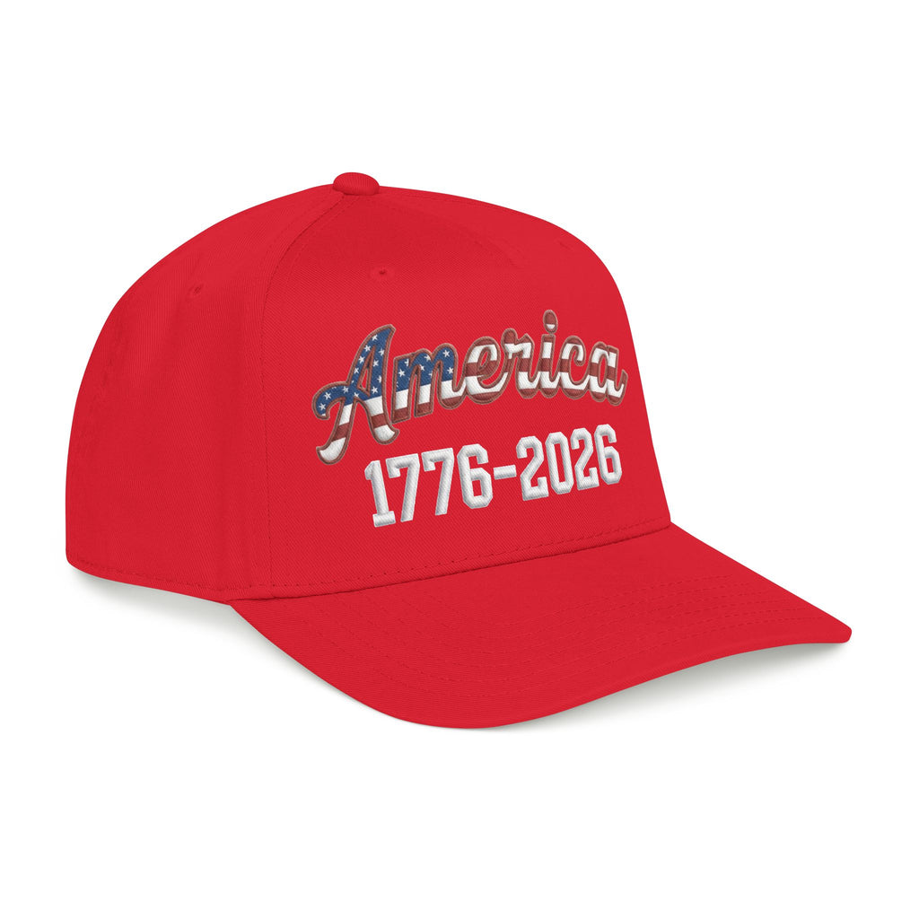 "America 1776–2026" Patriotic Baseball Cap – American Flag Snapback Hat (Dark Colors)