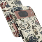 Patriotic Outdoors Phone Case – Bass Fishing & Vintage Americana Case Printify
