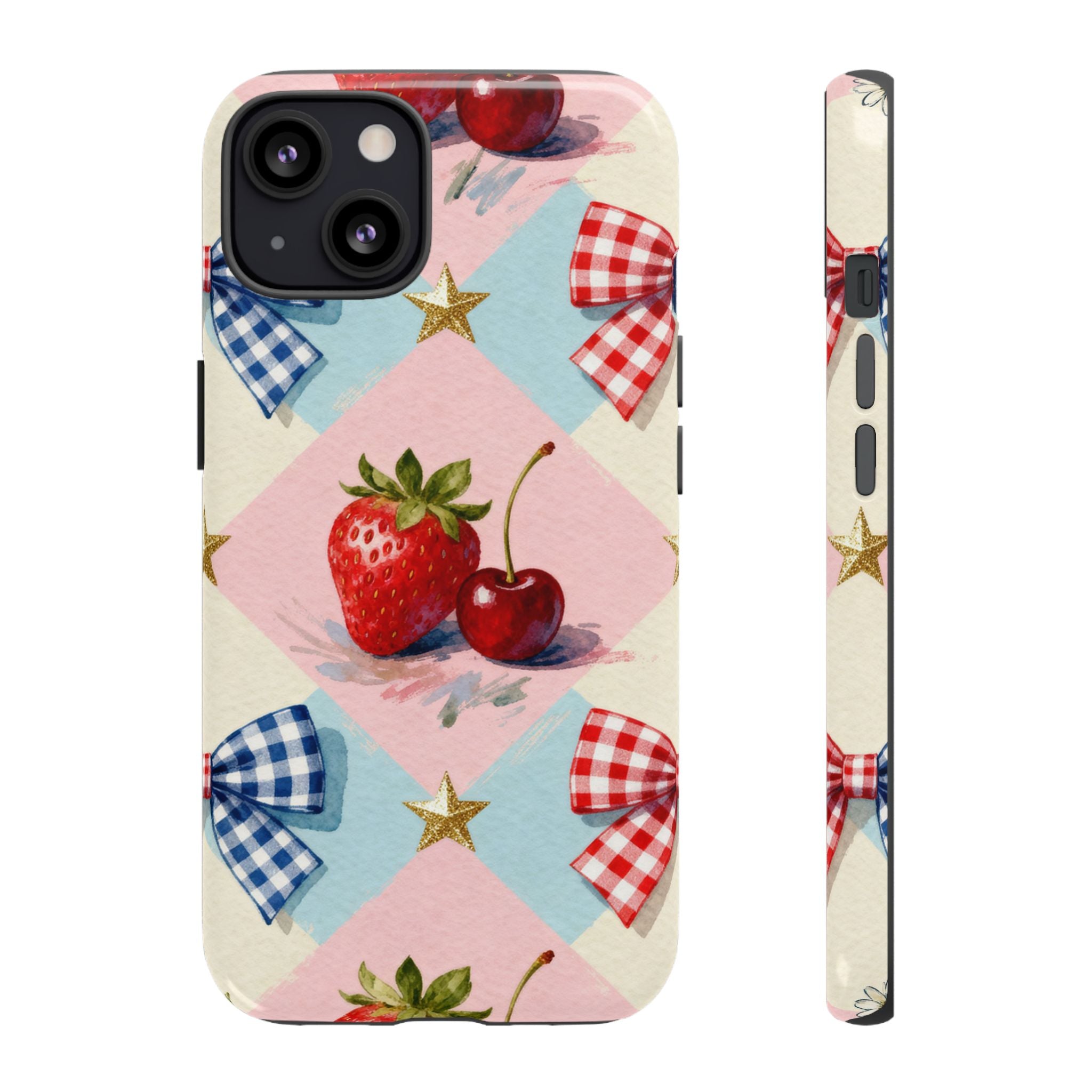 Americana Coquette Cherry Picnic Phone Case Printify