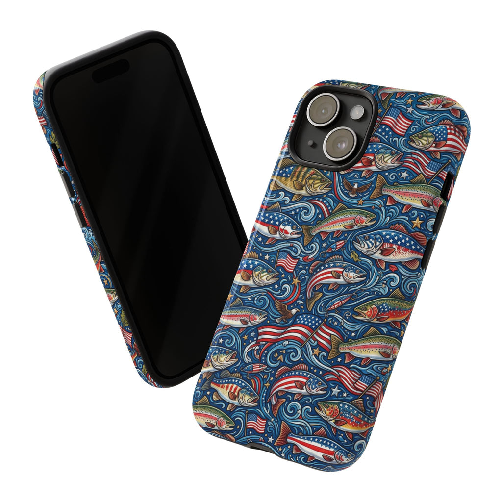 Patriotic Fishing Waters Phone Case Printify