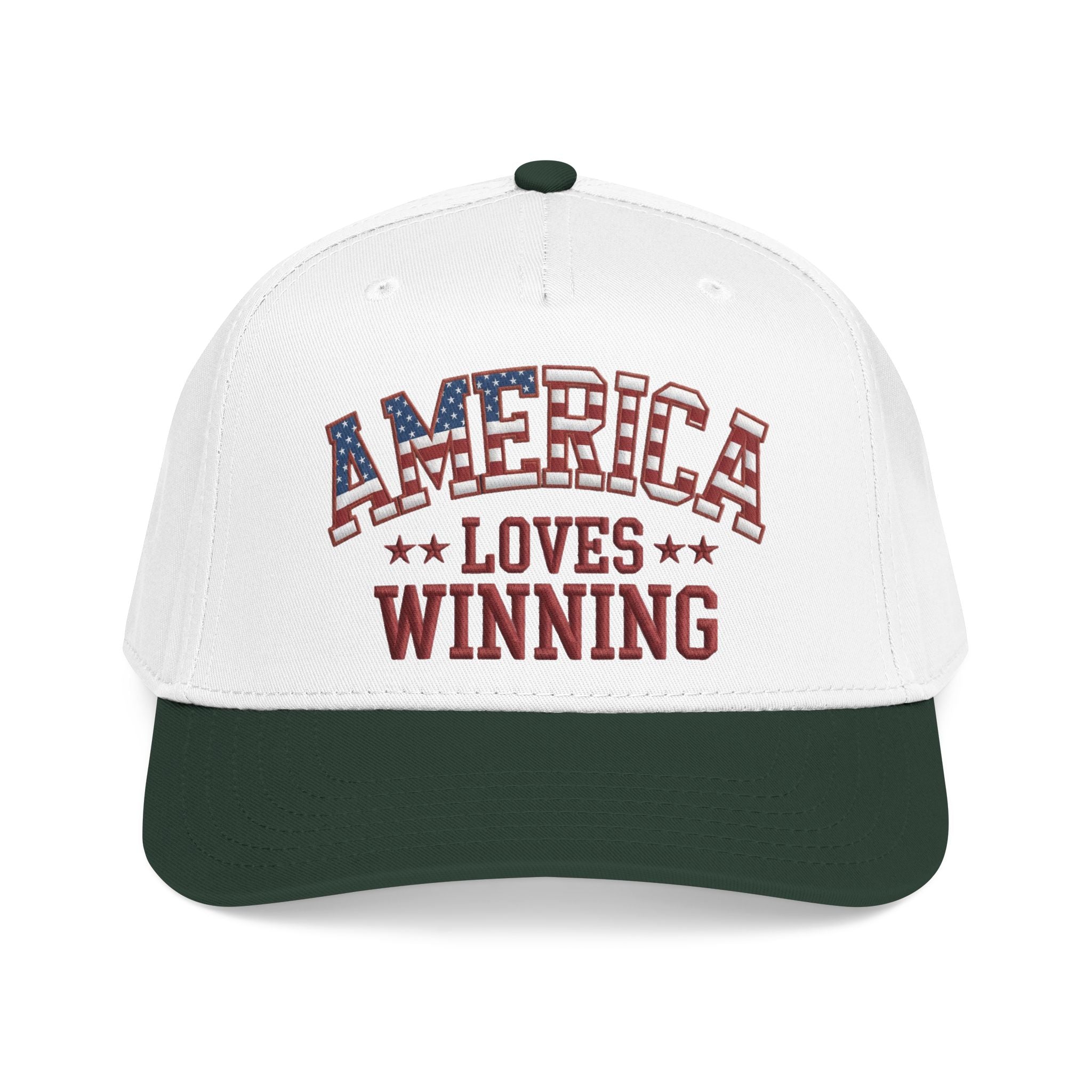 America Loves Winning Patriotic Hat – American Flag Cap