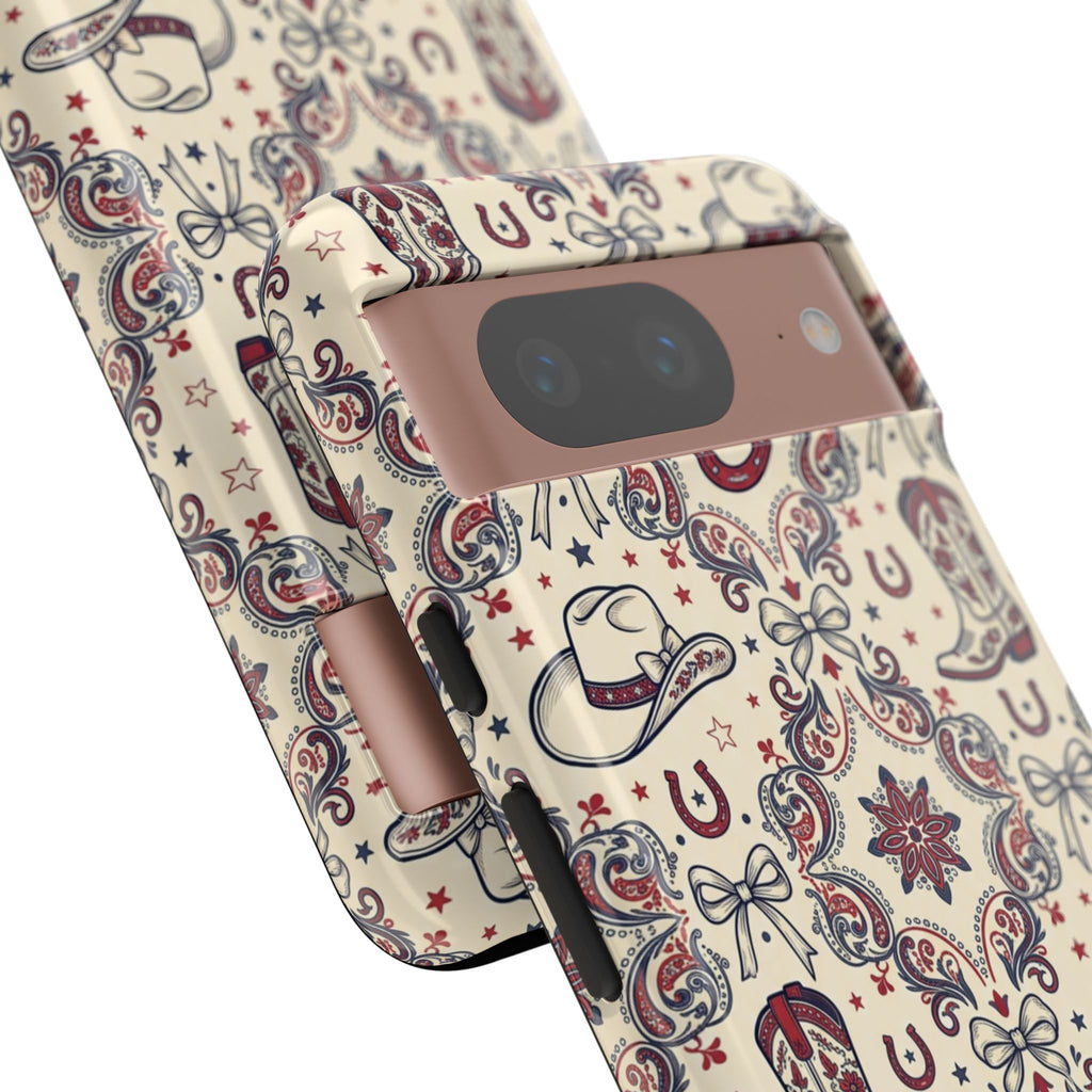 Americana Cowgirl Coquette Phone Case Printify
