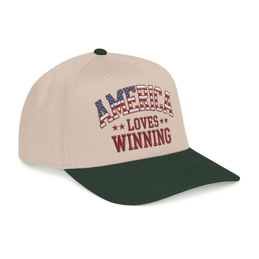 America Loves Winning Patriotic Hat – American Flag Cap