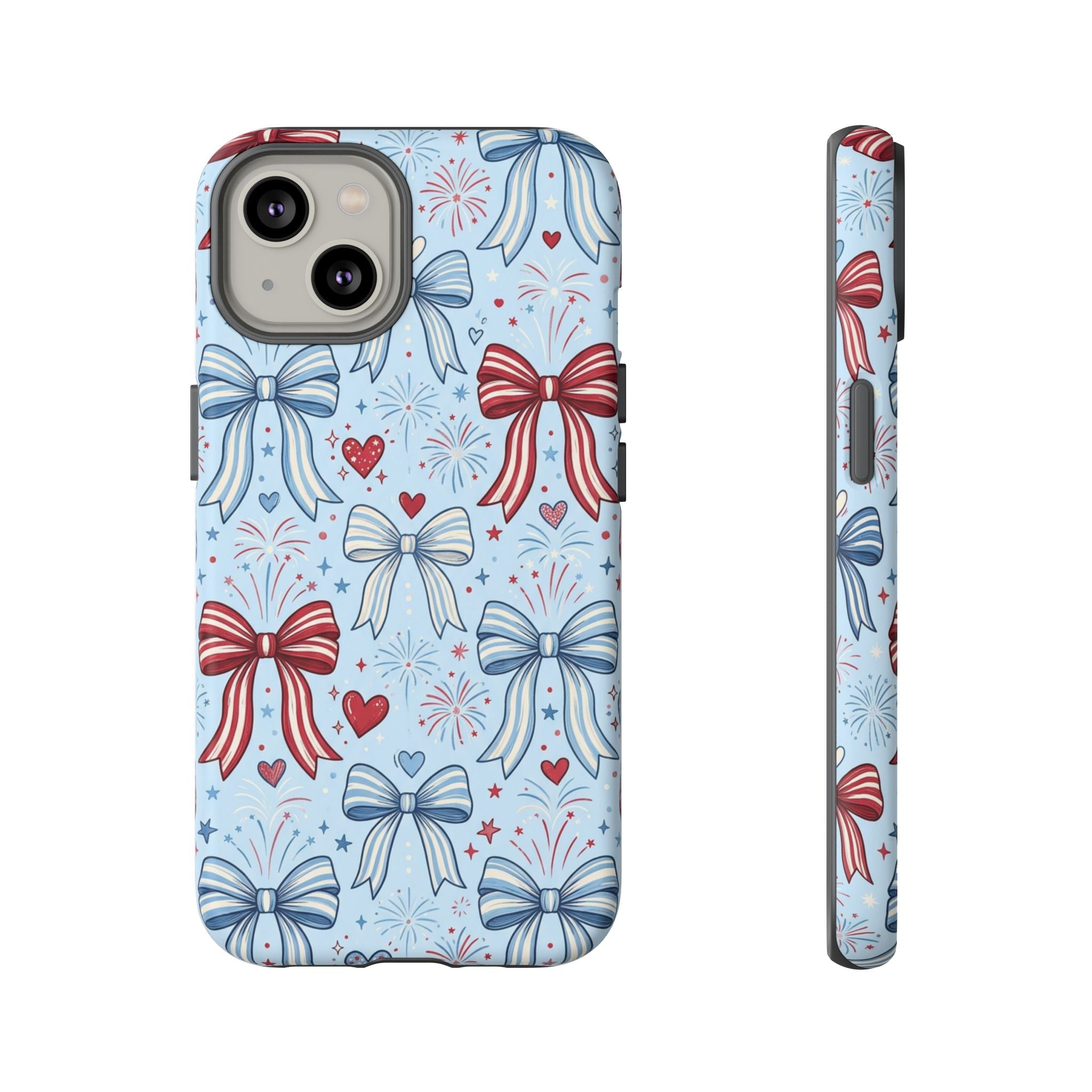 Patriotic Coquette Bows & Fireworks Phone Case Printify
