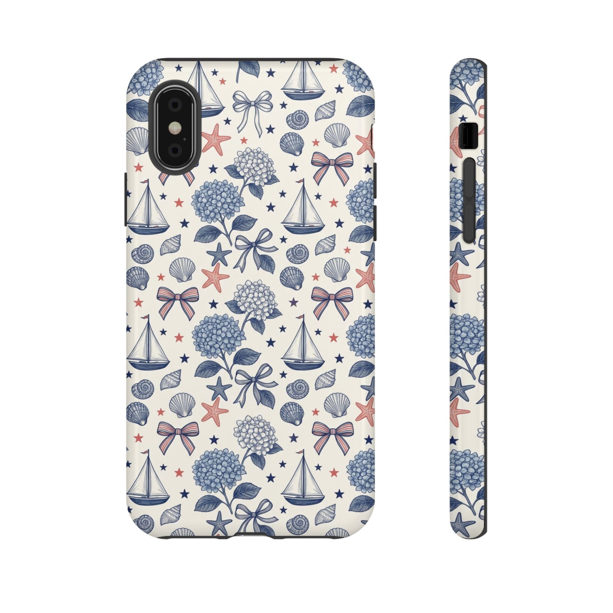 Coastal Americana Hydrangea Phone Case Printify
