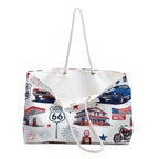 Route 66 Americana Weekender Tote Bag Printify