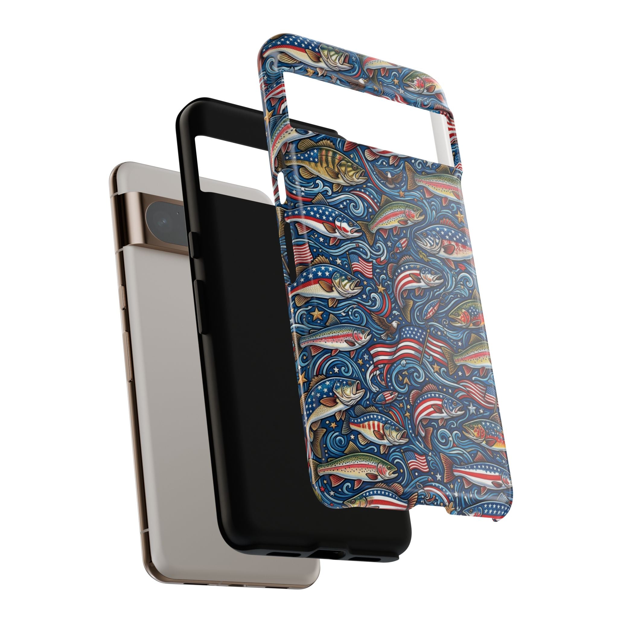 Patriotic Fishing Waters Phone Case Printify