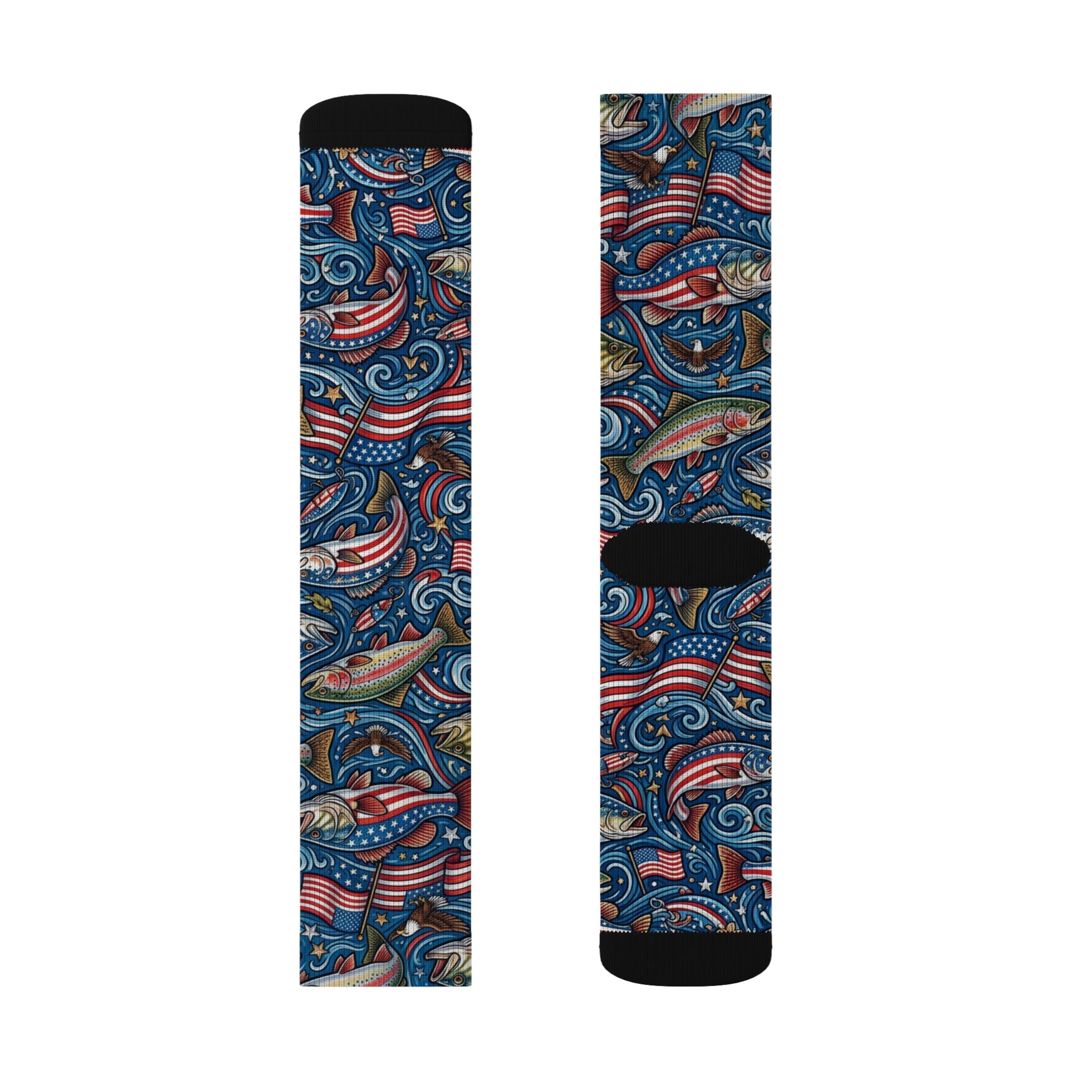 American Angler Performance Crew Socks – Patriotic Fishing Socks Printify