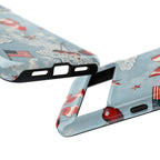 Americana Coquette Cherry Bow Phone Case Printify