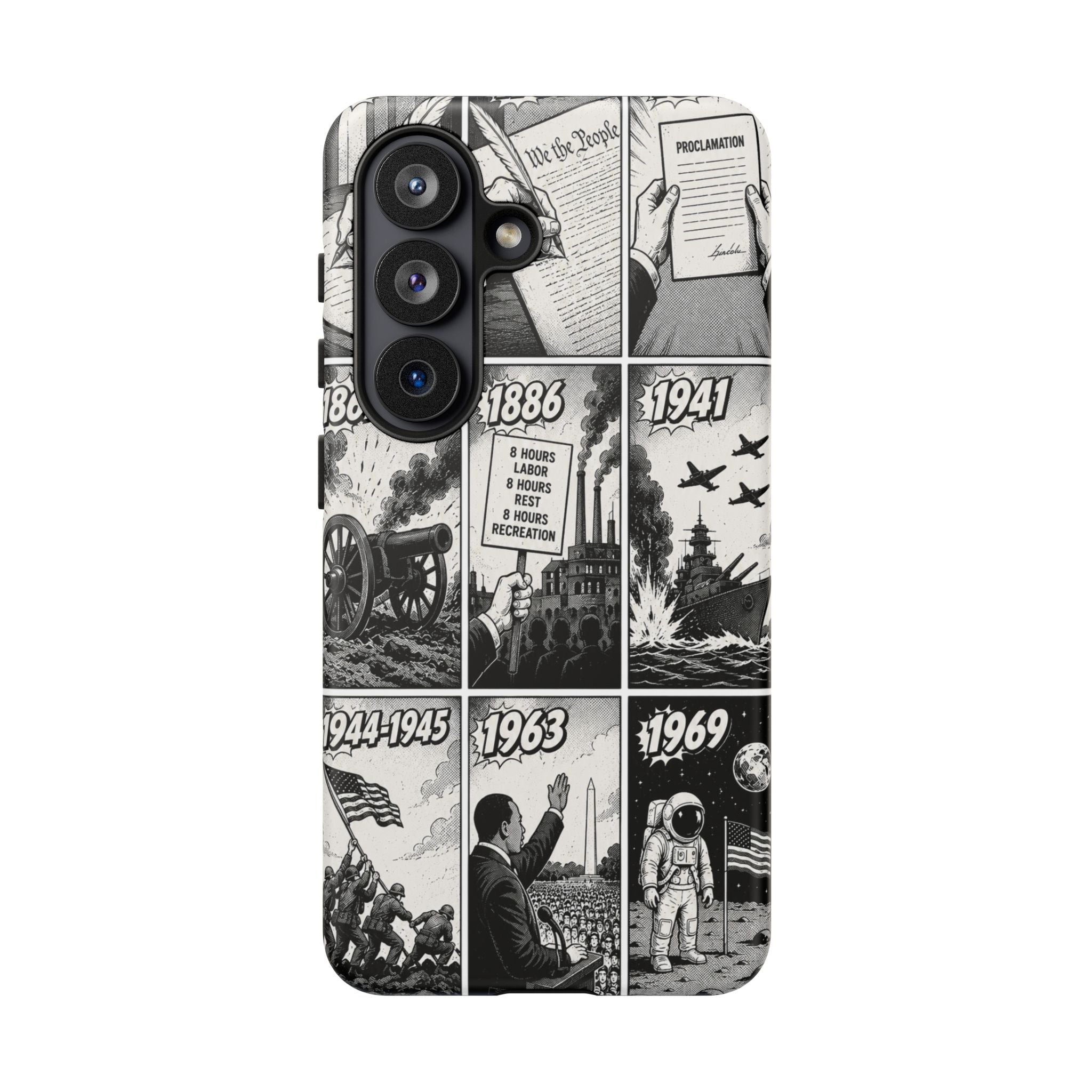 America Through the Ages Comic History Phone Case Printify