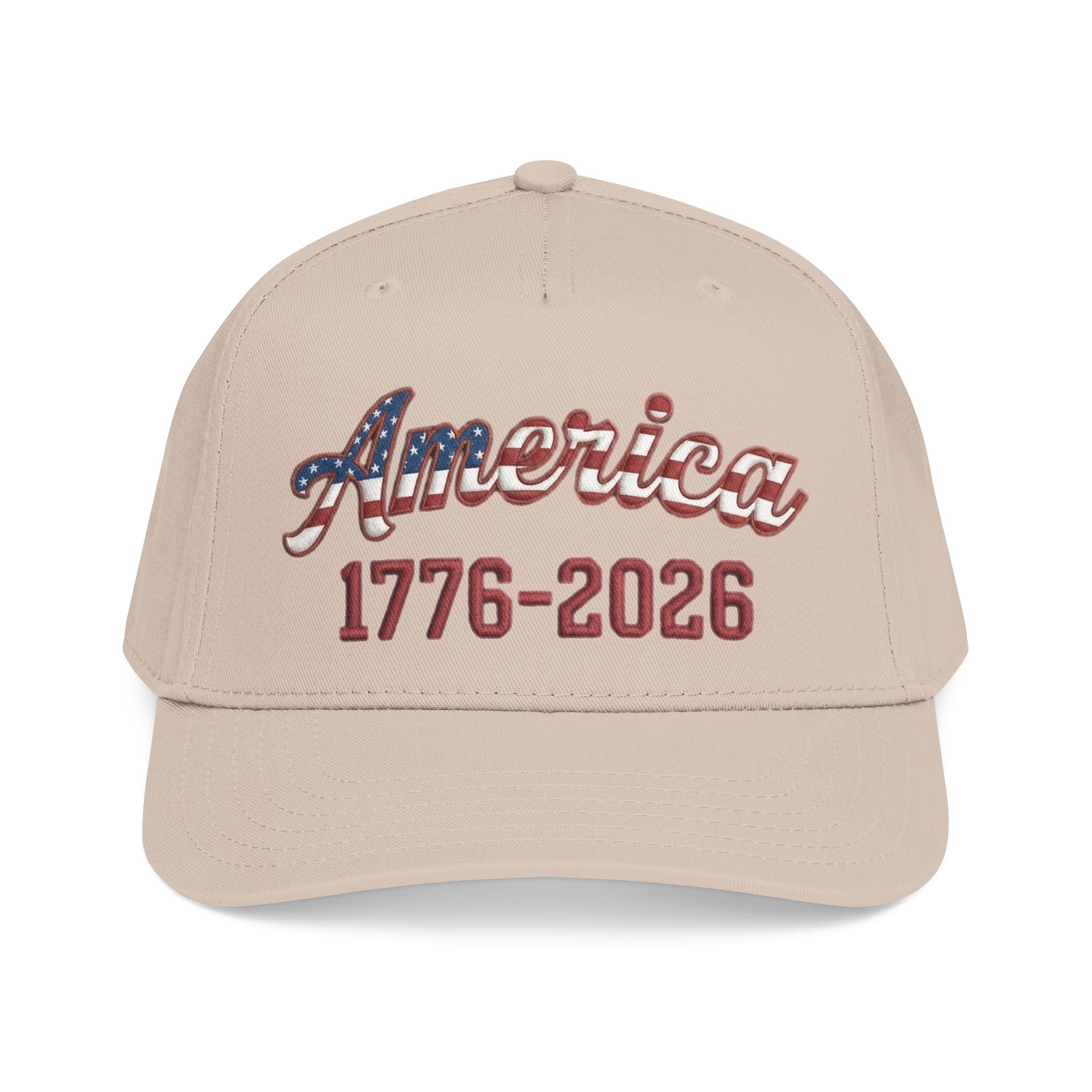 "America 1776–2026" Patriotic Baseball Cap – American Heritage Snapback Hat (Light Colors)