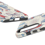 Patriotic Coquette Bows Phone Case – Americana Ribbon & Fireworks Design Printify