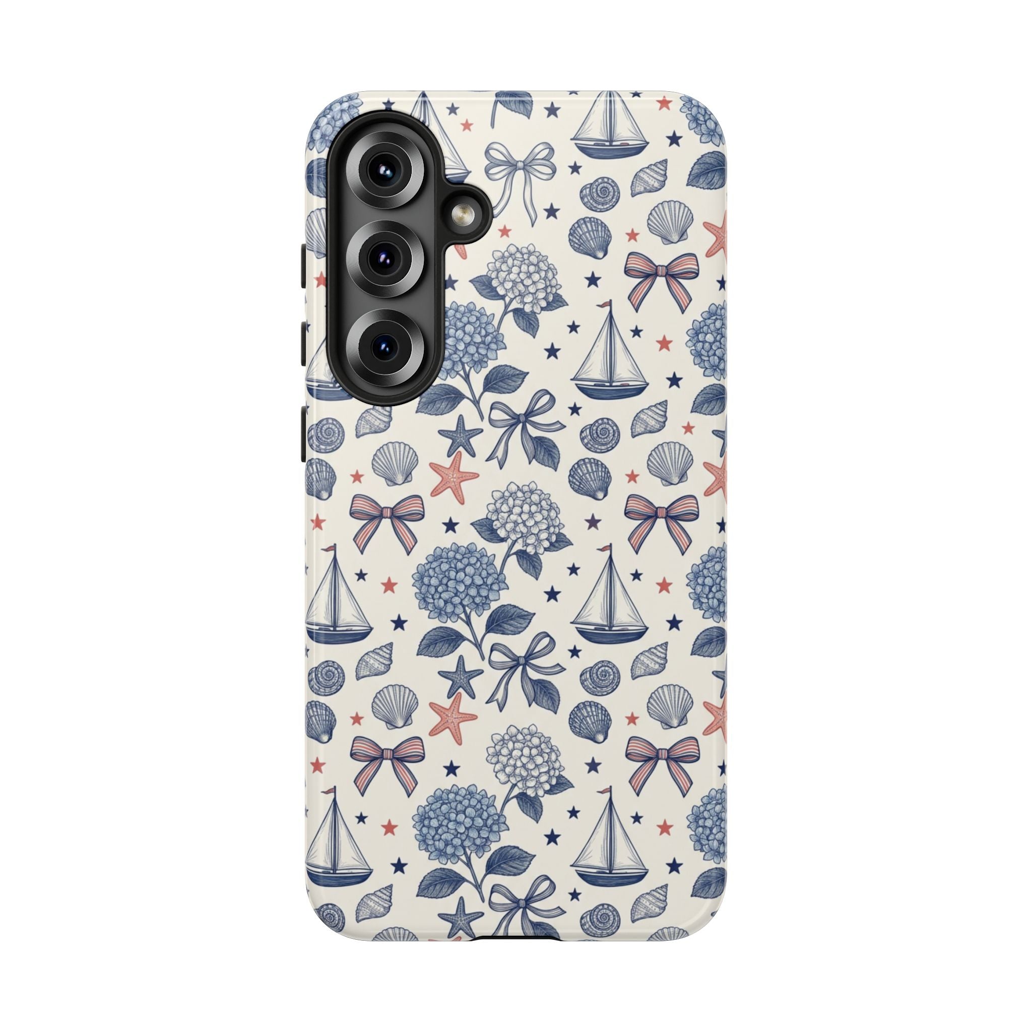 Coastal Americana Hydrangea Phone Case Printify