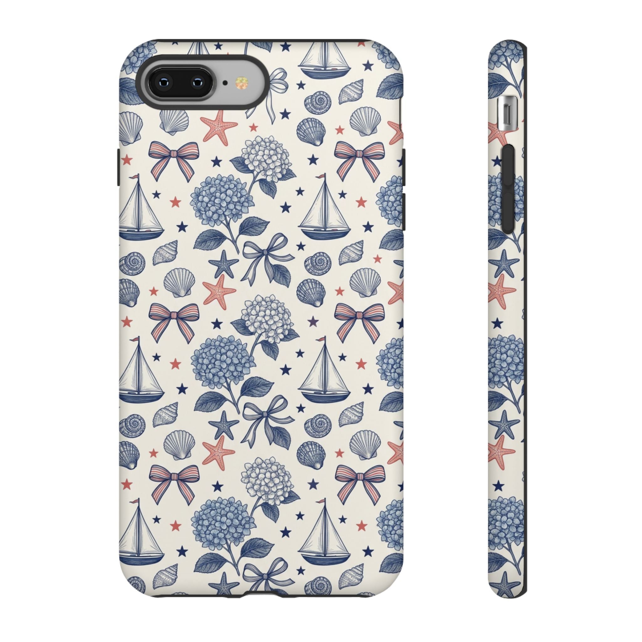 Coastal Americana Hydrangea Phone Case Printify