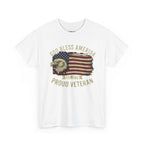 God Bless America Veterans Edition Patriotic T-Shirt – Vintage Eagle Flag Tee Printify