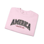 America Athletic Club Crewneck Sweatshirt – Vintage Collegiate Americana Pullover Printify