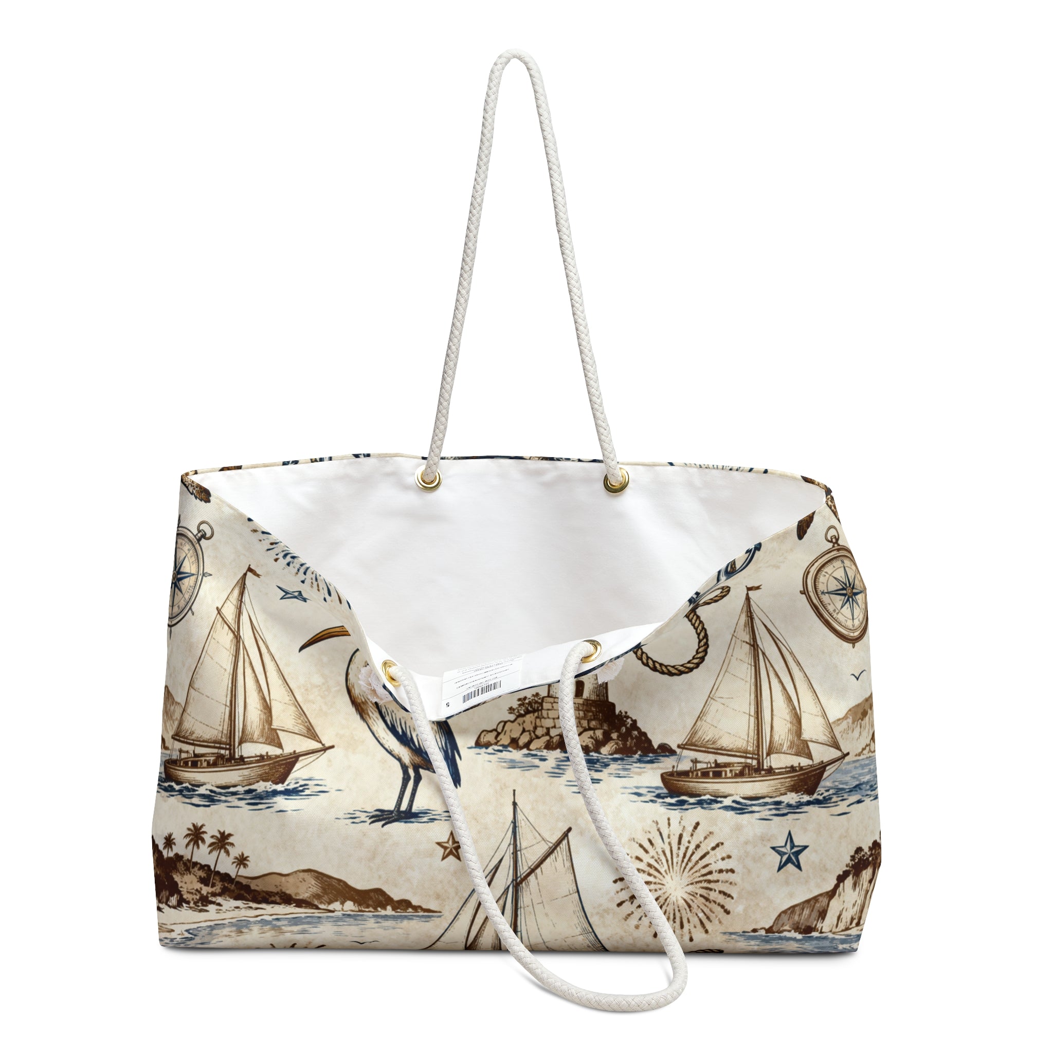Coastal Americana Lighthouse Weekender Tote Bag Printify